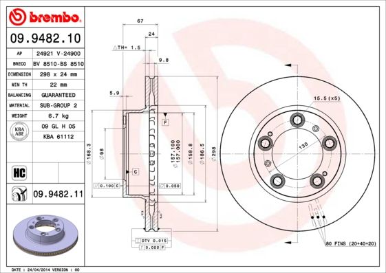 BREMBO Kočioni disk