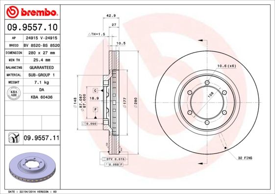 BREMBO Kočioni disk