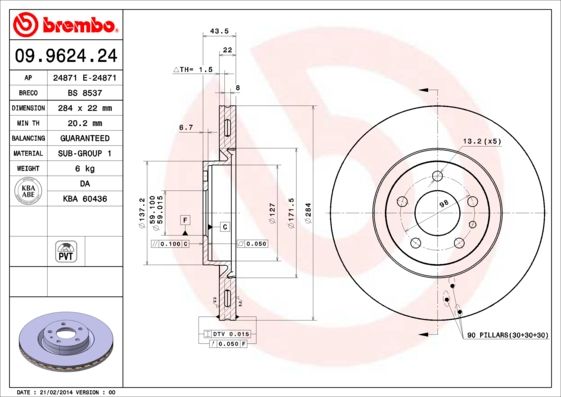 BREMBO Kočioni disk