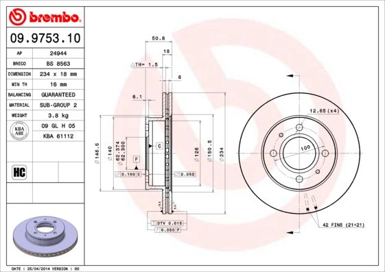 BREMBO Kočioni disk