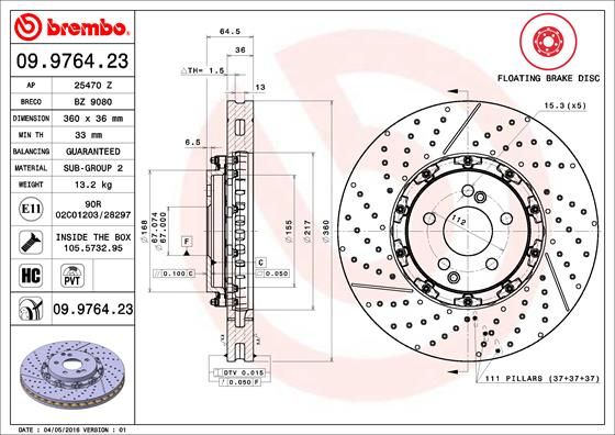 BREMBO Kočioni disk
