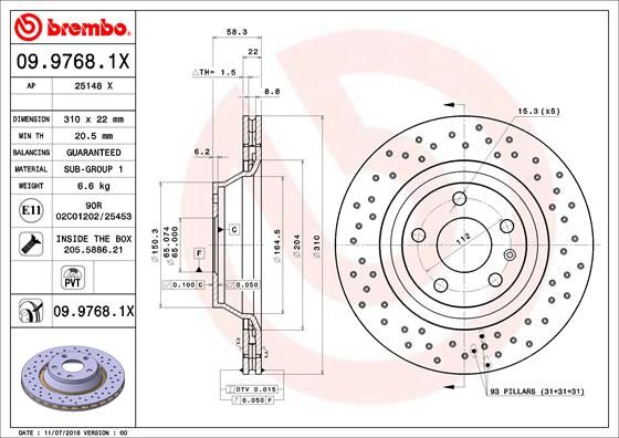BREMBO Kočioni disk