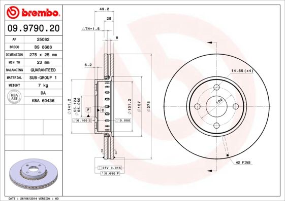 BREMBO Kočioni disk