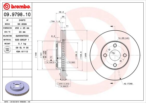 BREMBO Kočioni disk