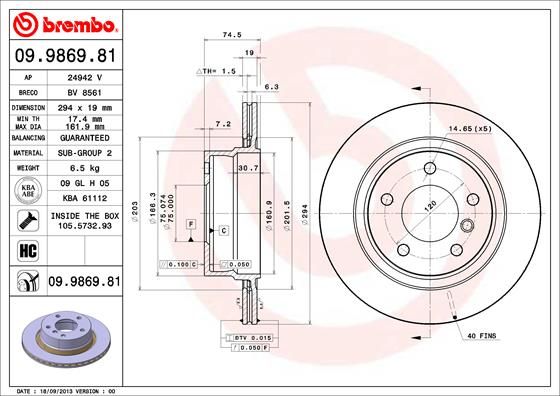 BREMBO Kočioni disk