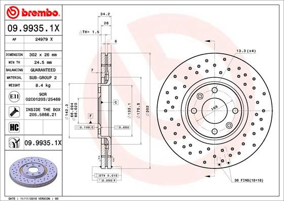 BREMBO Kočioni disk
