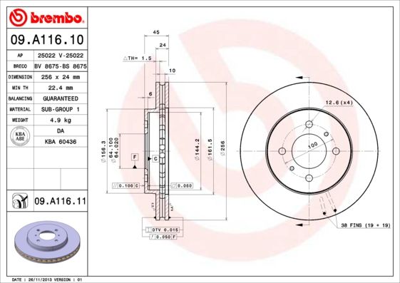 BREMBO Kočioni disk