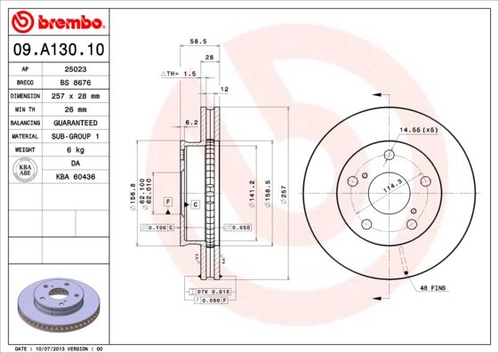 BREMBO Kočioni disk