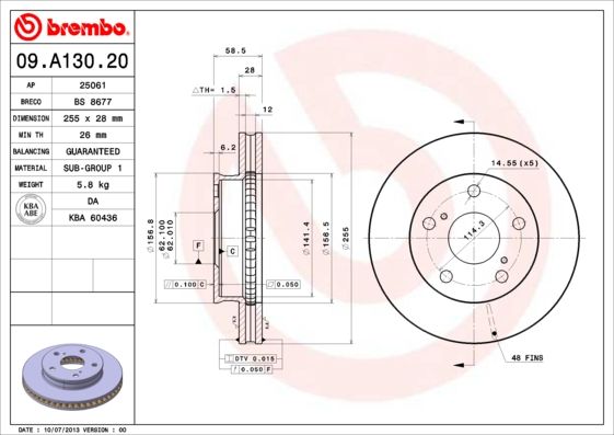 BREMBO Kočioni disk