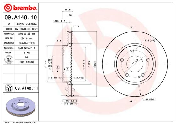 BREMBO Kočioni disk