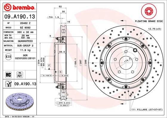 BREMBO Kočioni disk