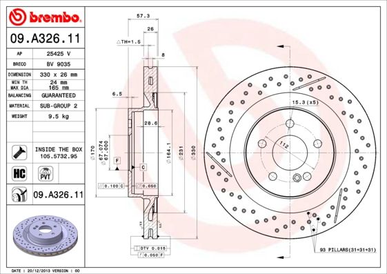 BREMBO Kočioni disk