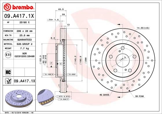 BREMBO Kočioni disk