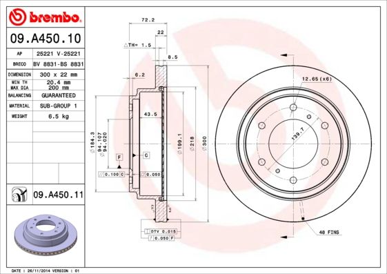 BREMBO Kočioni disk