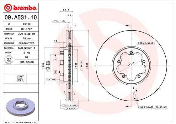 BREMBO Kočioni disk