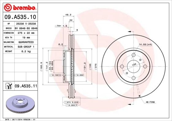 BREMBO Kočioni disk