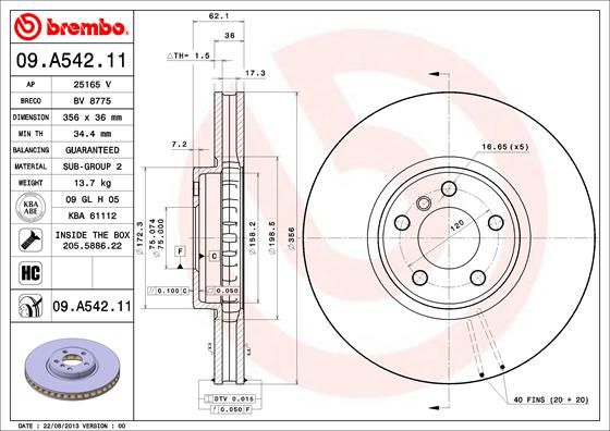 BREMBO Kočioni disk