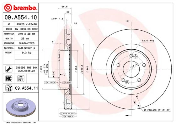 BREMBO Kočioni disk