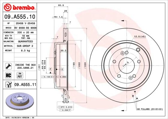 BREMBO Kočioni disk