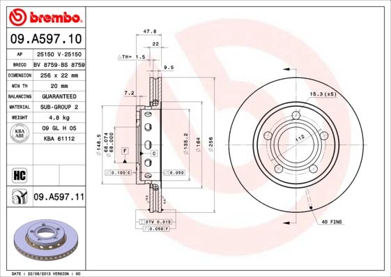 BREMBO Kočioni disk