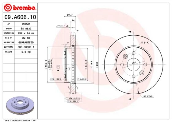 BREMBO Kočioni disk
