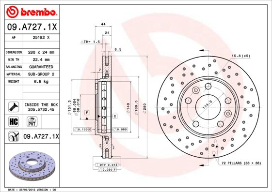 BREMBO Kočioni disk