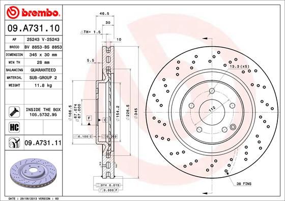 BREMBO Kočioni disk