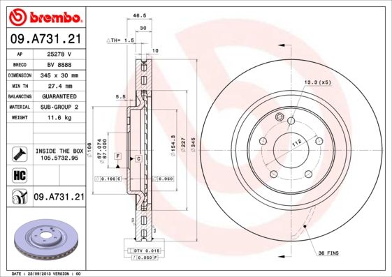 BREMBO Kočioni disk