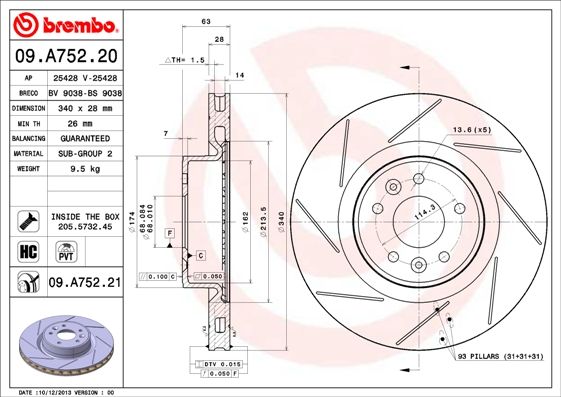 BREMBO Kočioni disk