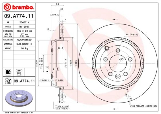 BREMBO Kočioni disk