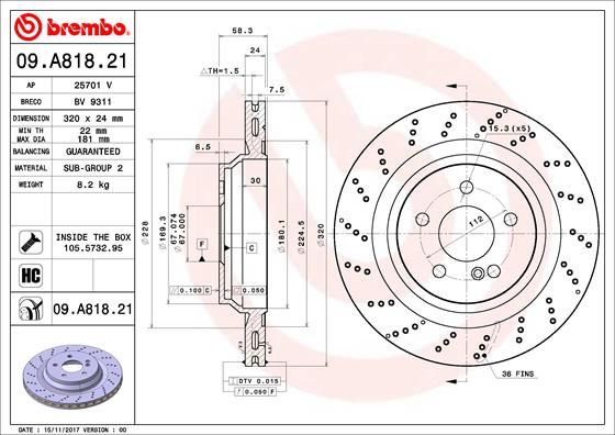 BREMBO Kočioni disk
