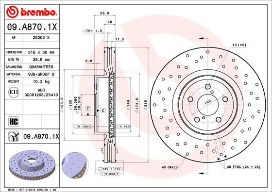 BREMBO Kočioni disk