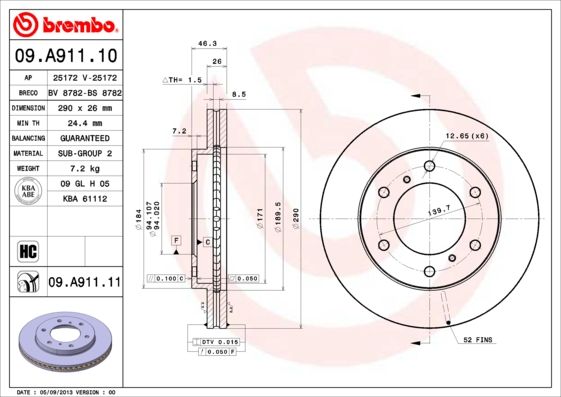 BREMBO Kočioni disk