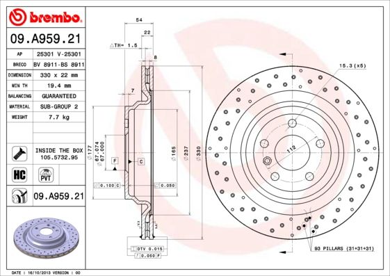 BREMBO Kočioni disk