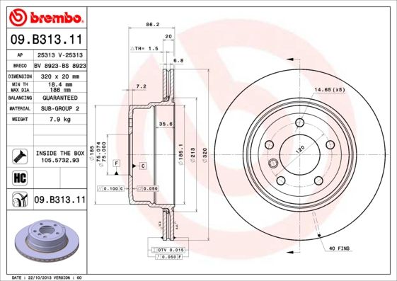 BREMBO Kočioni disk