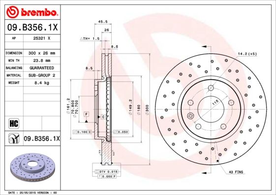 BREMBO Kočioni disk