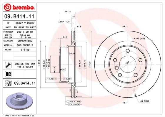 BREMBO Kočioni disk