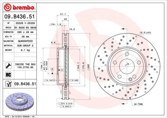 BREMBO Kočioni disk