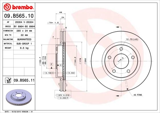 BREMBO Kočioni disk