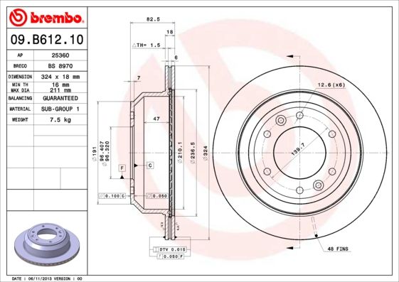 BREMBO Kočioni disk