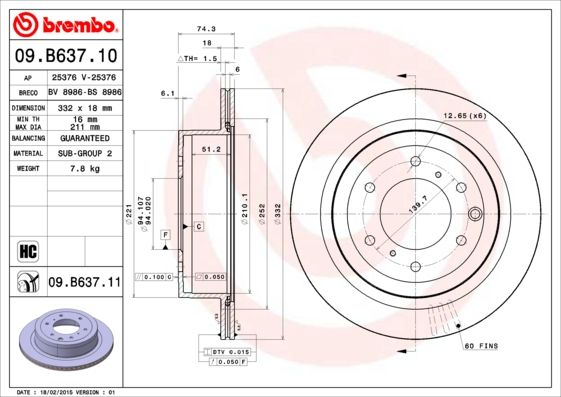 BREMBO Kočioni disk
