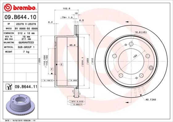 BREMBO Kočioni disk