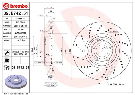 BREMBO Kočioni disk