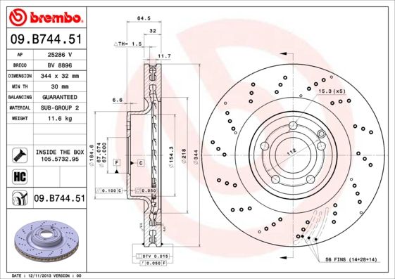 BREMBO Kočioni disk