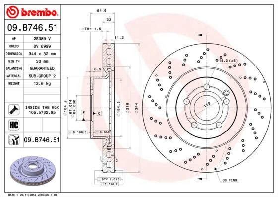 BREMBO Kočioni disk