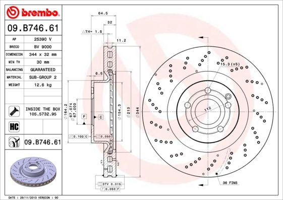BREMBO Kočioni disk