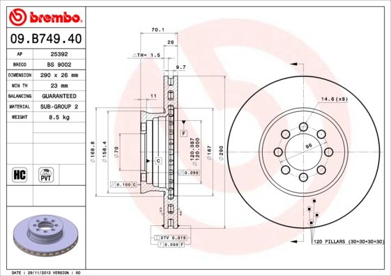 BREMBO Kočioni disk