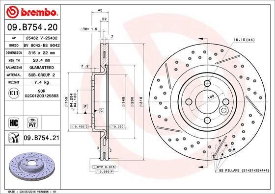 BREMBO Kočioni disk
