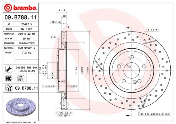 BREMBO Kočioni disk