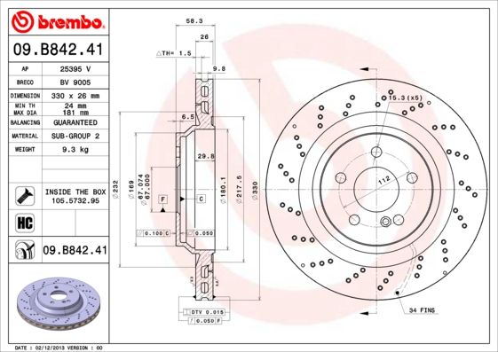 BREMBO Kočioni disk